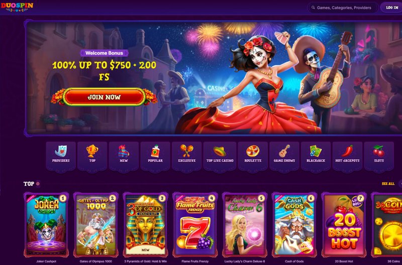 Duospin free spins, duospin login